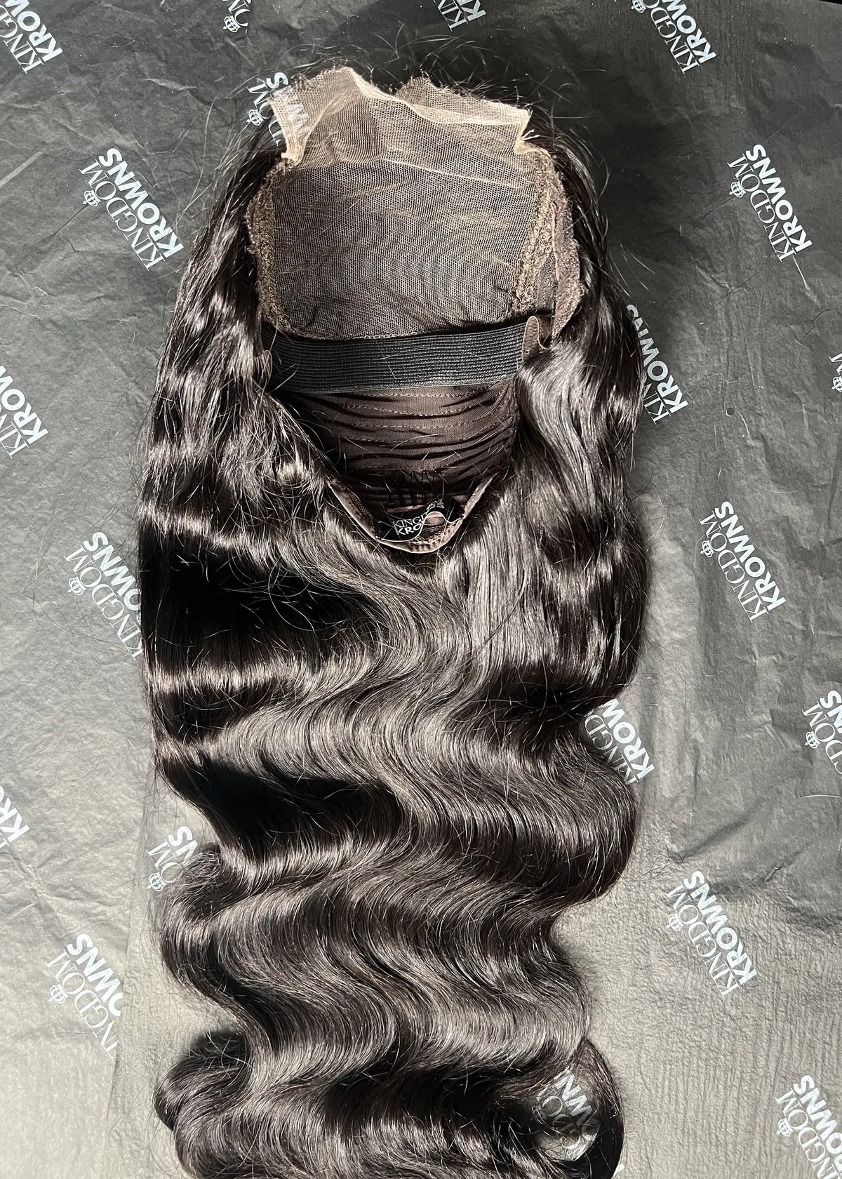 Additional product photo of a natural black human hair HD lace wig