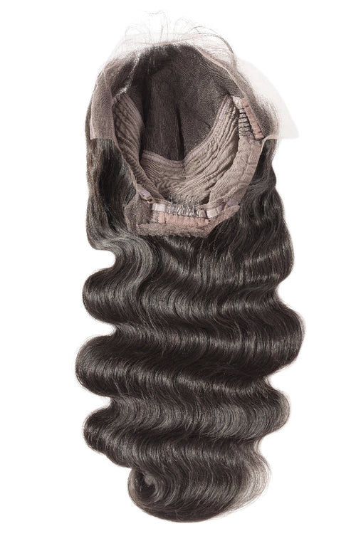 Natural black virgin human hair HD lace wig by Kingdom Krowns