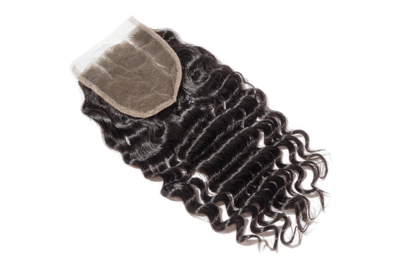Premium Virgin Natural Black Single Piece HD Closures
