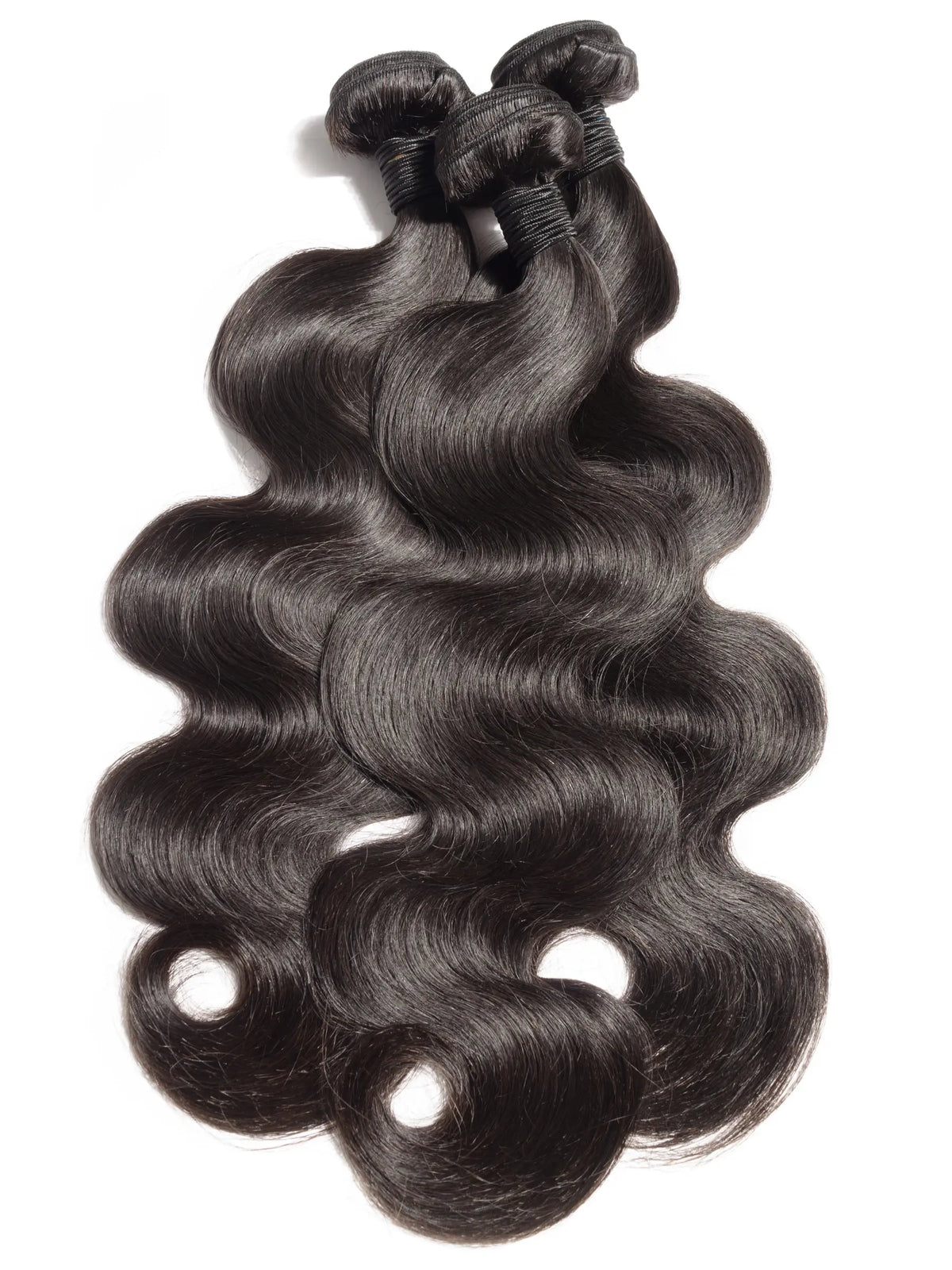 Natural black virgin human hair bundles, three-bundle deal by Kingdom Krowns